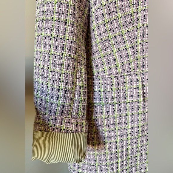 NWT Loft Women's Tweed Jacket - Purple and Green - Picture 5 of 5